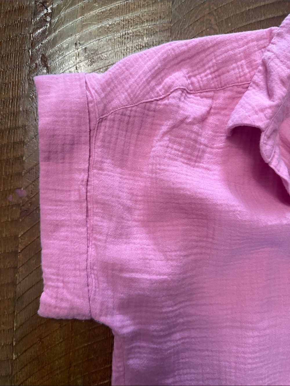 J. Crew Pink Cotton Gauze Polo Tunic - Picture 4 of 5